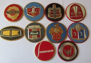 COMPLETE SET 10 1953 Wheaties USA Metal CEREAL PREMIUM Auto Emblems MAILER & ADS - Picture 1 of 3