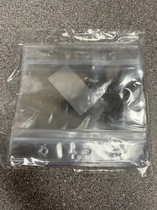Portatarjetas de identificación transparente de plástico 6 piezas etiquetas con nombre portainsignias cremallera resellable 2 lados - Imagen 1 de 4