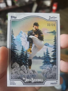 2025 Topps X Bob Ross The Joy of Baseball Paul Skenes Pirates /35 Rare! - Picture 1 of 2