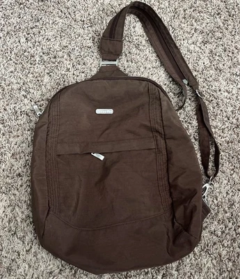 Baggallini Convertible Crossbody Backpack Pockets Shoulder Bag Brown - Image 1 of 4