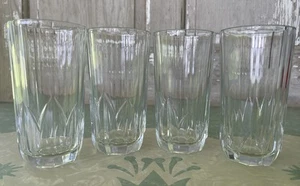4er Set Pasabahce Topas Klar 10 Unzen Glas Becher Getäfelt Türkei - Bild 1 von 9