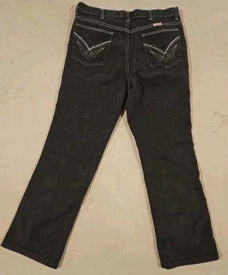 Pantalones de mezclilla negros claros Sheplers Western Cowboy vintage para hombre medidos 33,5"x29" EE. UU. Foto 1 de 4