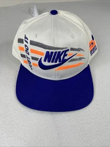 Nike Sports Specialties 90s Style Snap back hat Embroidered white blue orange - Picture 1 of 4