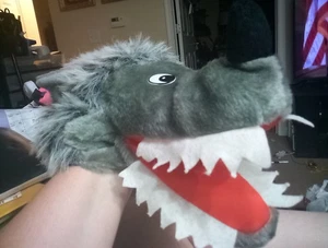 BIG BAD WOLF HAT adult  little red ridinghood halloween costume HEAD - Picture 1 of 7