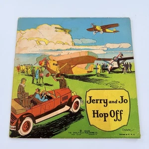 1928 Jerry and Jo Hop Off Aviation Airplanes Cut-out Children's Book - Picture 1 of 6