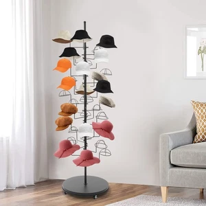 Metal Hat Rack Freestanding Hat Display Stand For 35 Hat Display Rack Black NEW - Picture 1 of 18