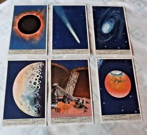 LOT Vintage SET 6 Victorian Liebig Antique Trade Cards Astronomical Observatory - Picture 1 of 4