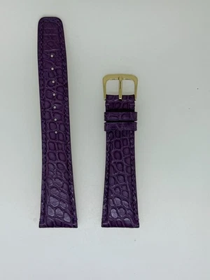 Correa de reloj Hadley Roma 21MM púrpura laterales cocodrilo Foto 1 de 2