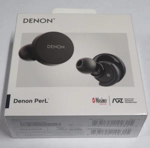 Denon PerL Cancelación Activa de Ruido Verdadero Inalámbrico Bluetooth Auriculares Negros NUEVO - Imagen 1 de 1