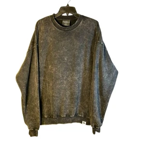 YoungLA Black Acid Wash Sweatshirt Model 530 100% Cotton Mens Size M Streetwear - Picture 1 of 9
