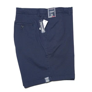 Roundtree & Yorke Casuals Herrenshorts XL 42"x7" marineblau einfarbig Stretch neu mit Etikett - Bild 1 von 11