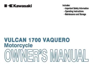 Libro manual del propietario Kawasaki 2013 VULCAN 1700 VAQUERO. - Imagen 1 de 12