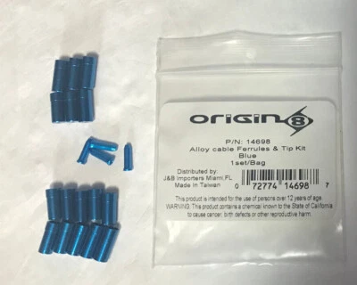 azul bicicleta bicicleta aleación freno desviador férulas cable punta kit origin8   Foto 1 de 3