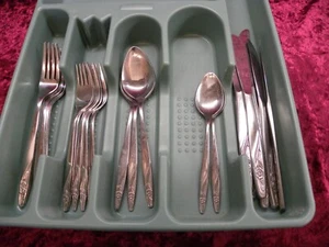INS88 INS 88 Rose Flower Texture 23 Piece Set American Stainless USA IS - Picture 1 of 4