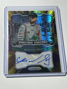 2022 Panini Prizm Nascar Michael Self Sensational Signature #/50 Purple & Yellow - Picture 1 of 3