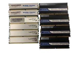 Menge 10 gemischte Marken gemischte Geschwindigkeiten DDR2 Desktop Ram ungetestet - Bild 1 von 6