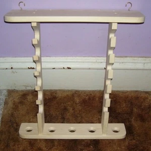 Mini bats Display Rack for mini bats Wall hanging Handcrafted Natural Finish - Picture 1 of 8