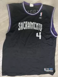 Sacramento Kings Chris Webber #4 Basketball Jersey 2XL Distressed Vintage Reebok - Picture 1 of 4