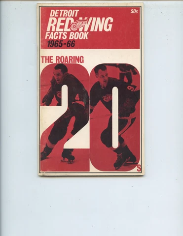 1965-66 NHL DETROIT RED WINGS "FACTS BOOK" (68 PAGES, GORDIE HOWE, GADSBY, NICE) Cover
