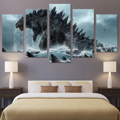Dinosaurs Old Animals Canvas Prints Painting Wall Art Home Decor Picture 5PCS - Image 1 of 2