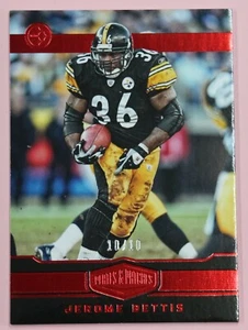 2016 PANINI PLATES & PATCHES #104 JEROME BETTIS PITTSBURGH STEELERS RED #10/10 - Picture 1 of 2