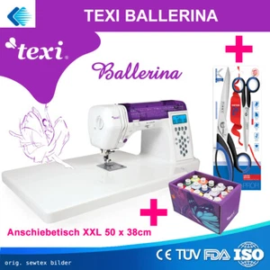 TEXI Ballerina - Computergesteuerte Nähmaschine mit XXL Anschiebetisch + Gratis - Bild 1 von 6