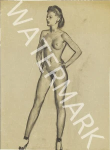 Standing Nude - Gil Elvgren - 1956 Classic Image - 10x8 Photo Print - Foto 1 di 1