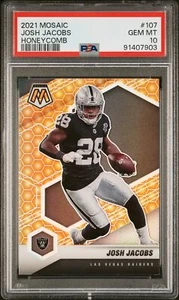 2021 Panini Mosaic #107 Josh Jacobs Honeycomb PSA 10 - Picture 1 of 2