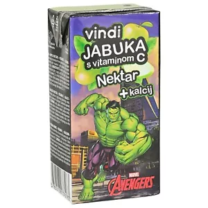 HULK 200ml - VINDI APPLE NECTAR - CARTON EMPTY - DAIRY ADVERTISING - Picture 1 of 1