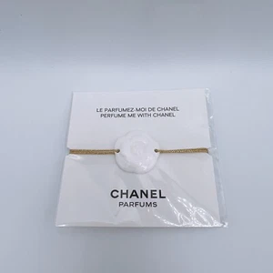 Chanel Perfume Gift Ceramic White Camellia Adjustable Bracelet New . - Picture 1 of 3