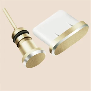 Aluminium Staubschutz Kappen Stöpsel Set für Oppo Handy für USB und Kopfhörer - Bild 1 von 3