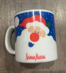 Tazza Natalizia Neiman Marcus Vintage Bambini Babbo Natale Plastica Dura Ottima - Foto 1 di 3