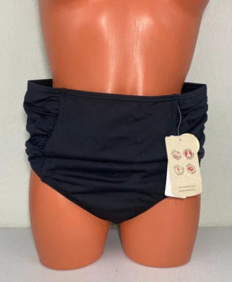 Tommy Bahama Womens High Waisted Bikini Bottom Black Size Medium - Image 1 of 3