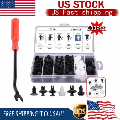 car Fixing Fastener Kit Bumper Fender Liner Push Type Retainer Clips For Toyota Foto 1 de 4