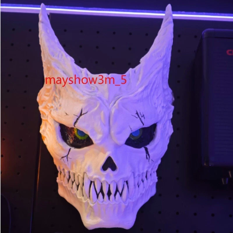 Máscara de látex Kaiju No.8 Hibino Kafka Halloween Fiesta Horror Monstruo Cospaly Máscaras Foto 1 de 4
