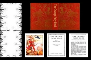 1:12 SCALE MINIATURE BOOK THE ORANGE FAIRY BOOK ANDREW LANG ILLUSTRATED - Picture 1 of 1