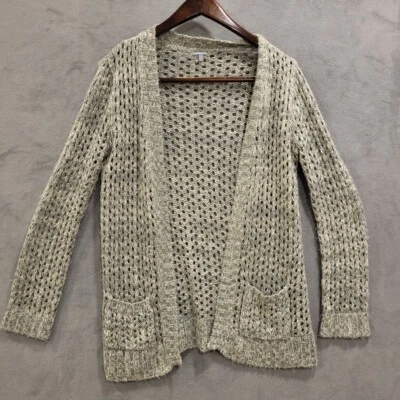Charlotte Russe Open-Knit Cardigan Sweater Women's Size XL Open Front Pockets - Image 1 of 4