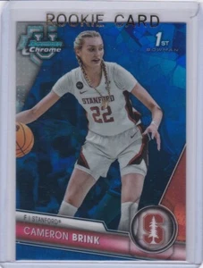 CAMERON BRINK ROOKIE CARD Bowman Chrome WNBA Sparks SAPPHIRE REFRACTOR $$ 1ST RC - Bild 1 von 2