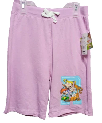 Nickelodeon NUEVO♈Pantalones cortos de punto estampados para niñas talla L 10/12~lila/aqua Rugrats Foto 1 de 3