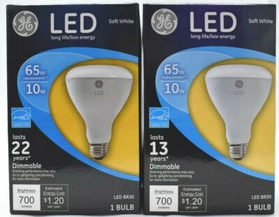 GE 65 Watt Soft White LED Indoor Floodlight, 2700 K - 2 Pack - Image 1 of 3