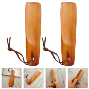 2 drewniane podnośniki do butów gładkie patyczki rogi butów dla mężczyzn kobiet seniorów