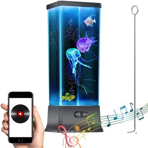Jellyfish LED Aquarium Fish Tank Mood Lamp Home Decor for Kids Men Women - Picture 1 of 7