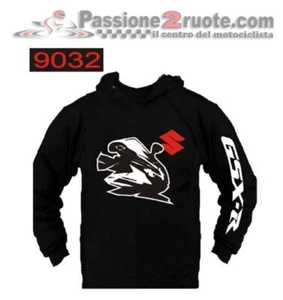Felpa cappuccio GSX-R nero black hoodie sweatshirt 9020 - Imagen 1 de 1