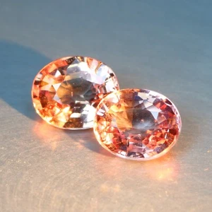 1,35 ct Top Paar! Farbwechsel Malaya Granat 100% natürlich aus Tansania - Bild 1 von 6