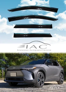 Chrome Trim Side Window Visors Guard Vent Deflectors For Toyota bZ4X 2023-ON - Picture 1 of 8