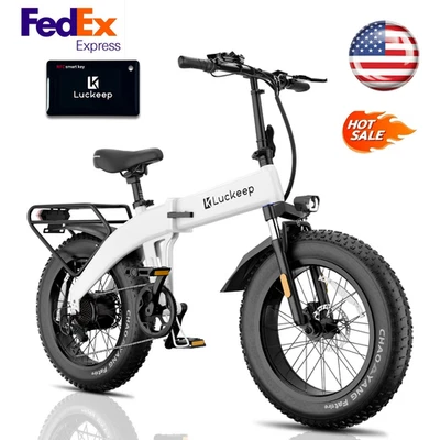 Bicicleta Eléctrica Plegable Luckeep 1500W Potencia Máxima 20 Pulgadas Neumático Graso Viajero Foto 1 de 4