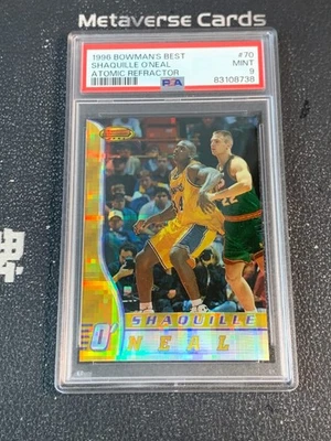 1996 Bowman's Best Basketball Shaquille O'Neal Atomic Refractor #70 PSA9 - Image 1 of 2