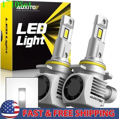 AUXITO LED High 9012 Headlight Low Bulb Ultra ERROR Brightness FREE Q16 1-10Set - Image 1 of 4