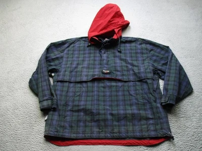 Vintage Chaps Ralph Lauren Jacket Mens XL Blackwatch Plaid Anorak Hooded 90s - Image 1 of 4