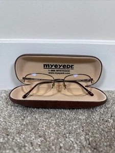 TuraFlex Eyeglasses Frame M868 Men's Gunmetal Rectangular Half Rim 51-19-140 - Picture 1 of 9